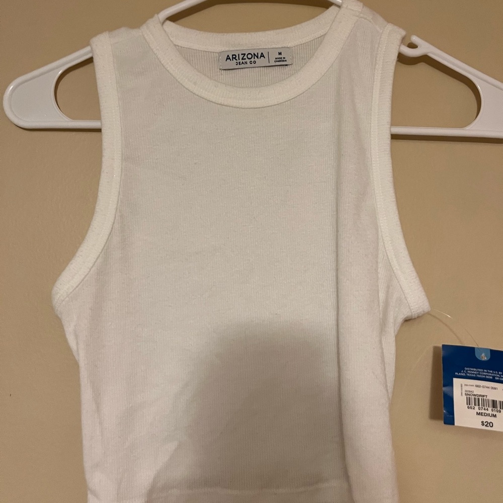 White cropped high next tank